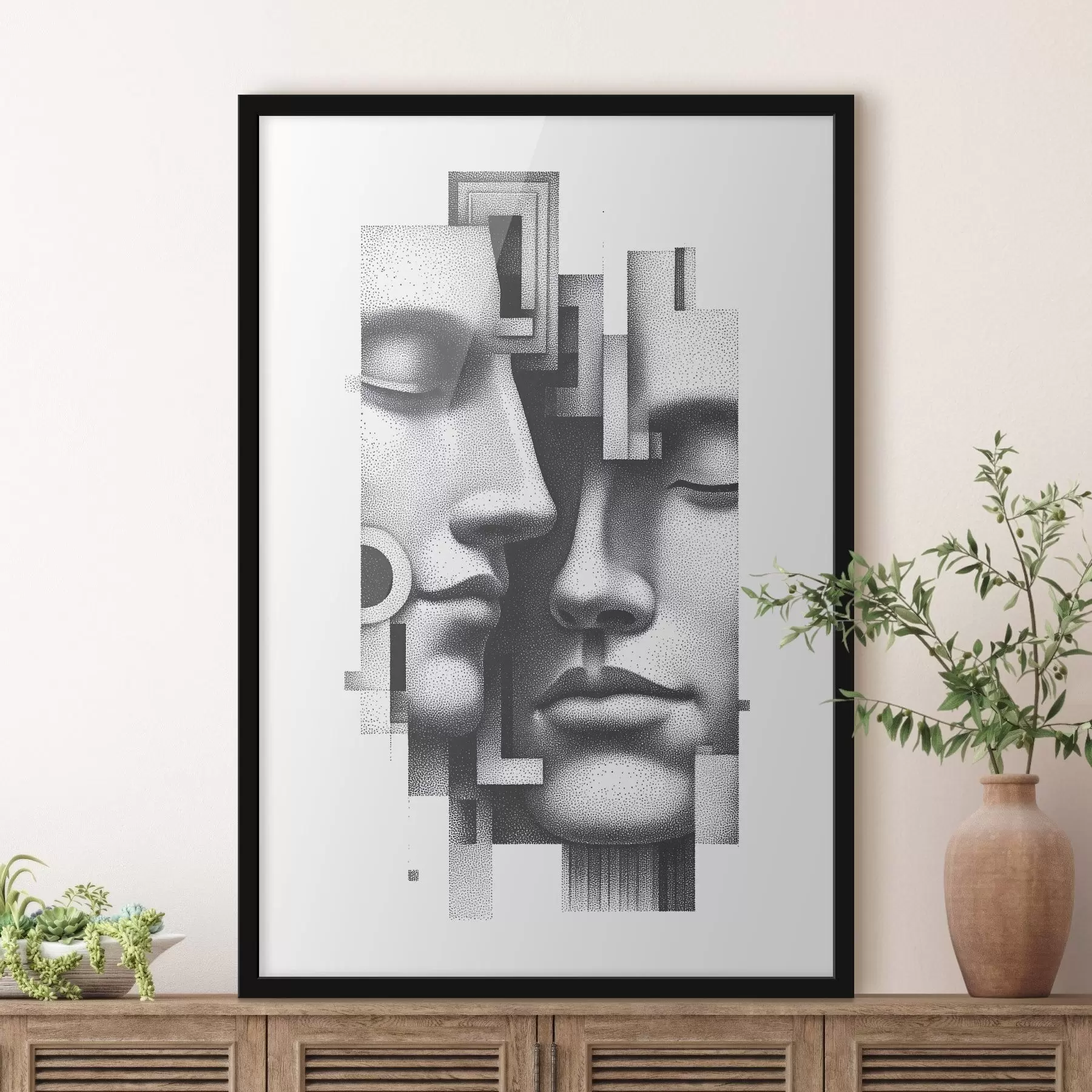 Papier peint Portraits abstraits graphiques f49242