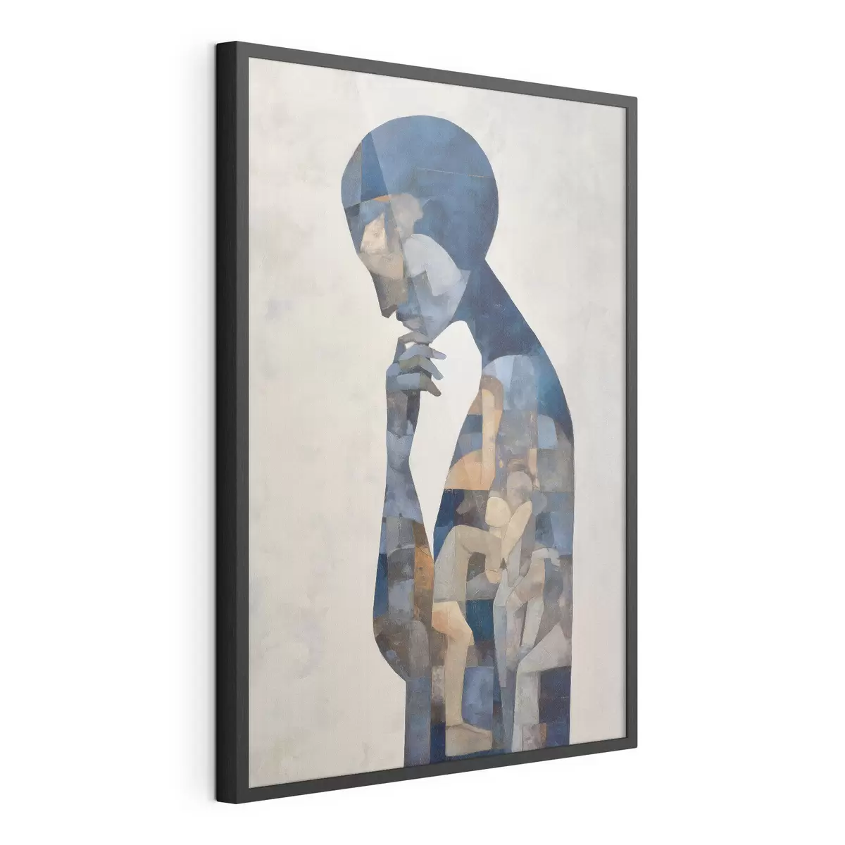 Poster Le Penseur, portrait abstrait f49252