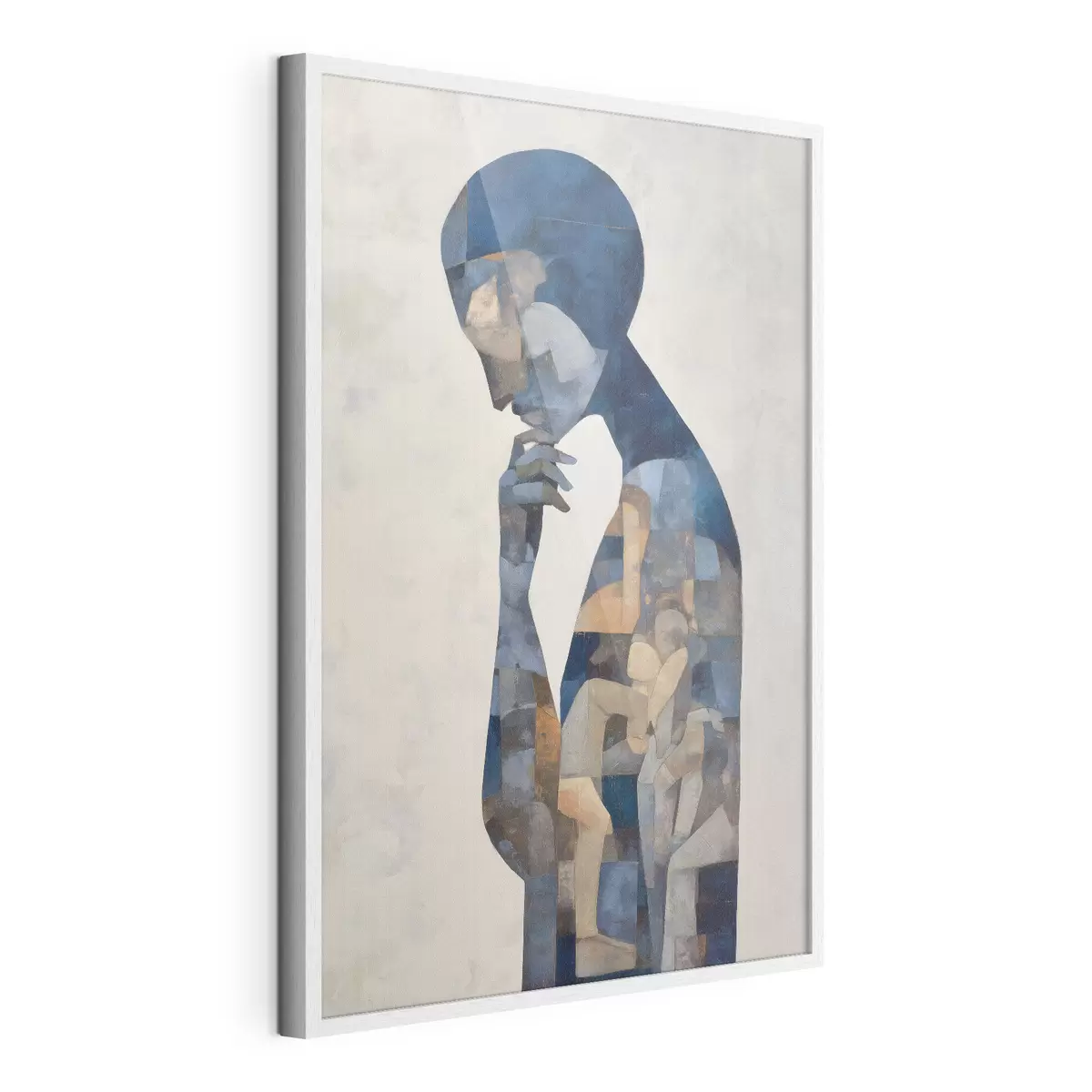 Poster Le Penseur, portrait abstrait f49252
