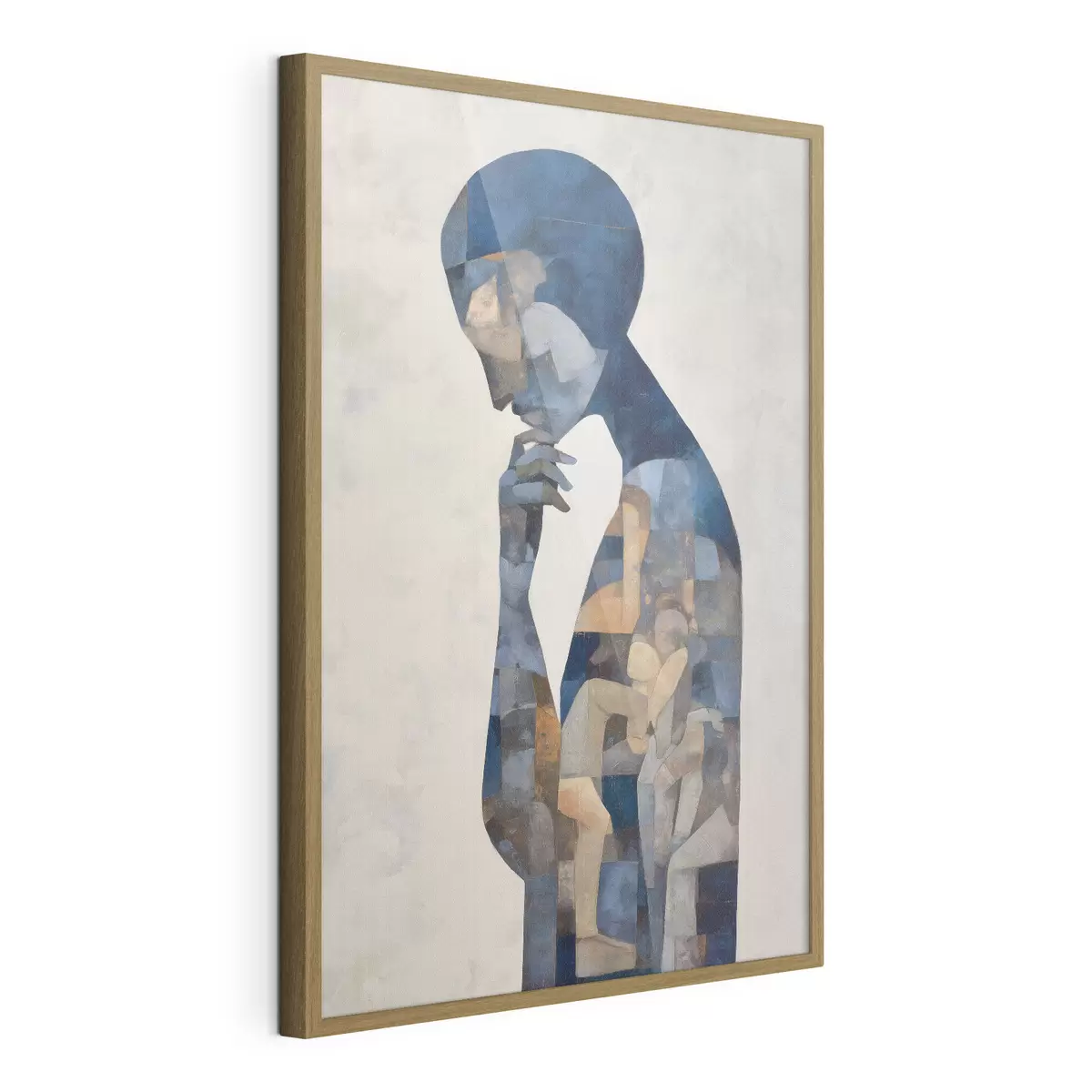 Poster Le Penseur, portrait abstrait f49252