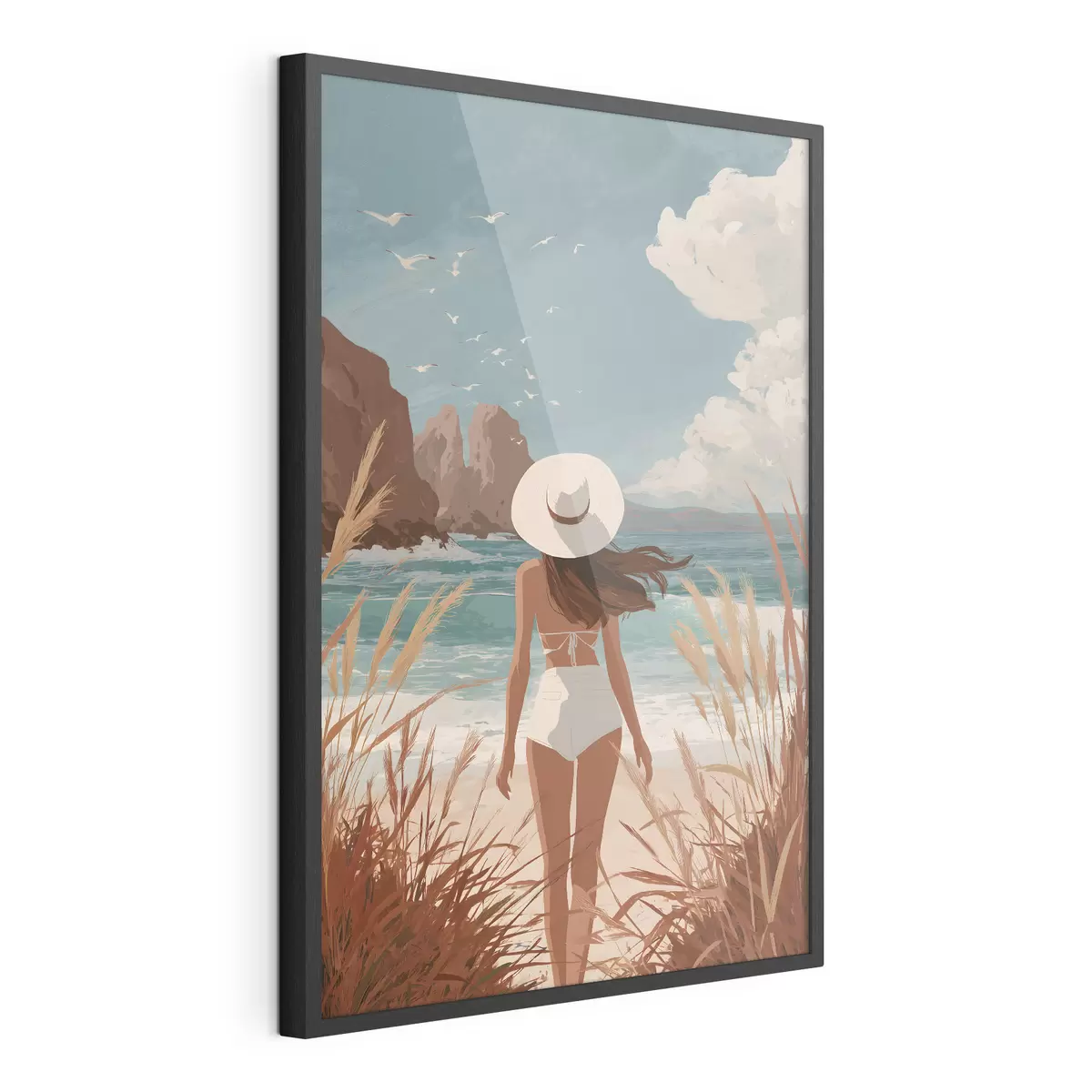 Poster La jeune fille au bord de la mer f49253