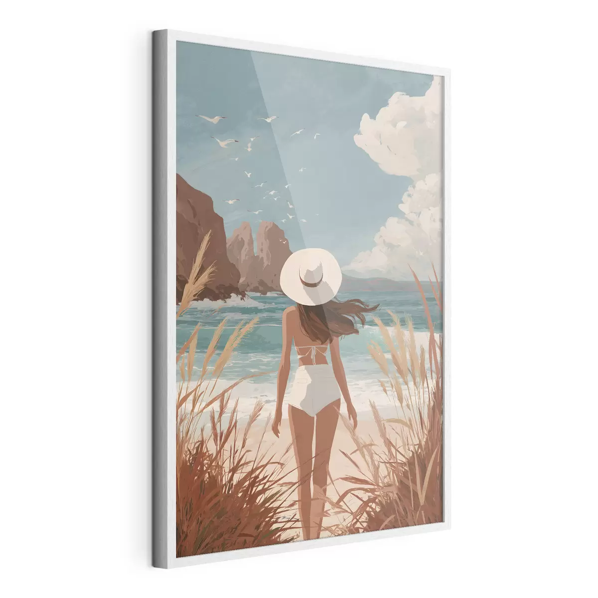 Poster La jeune fille au bord de la mer f49253