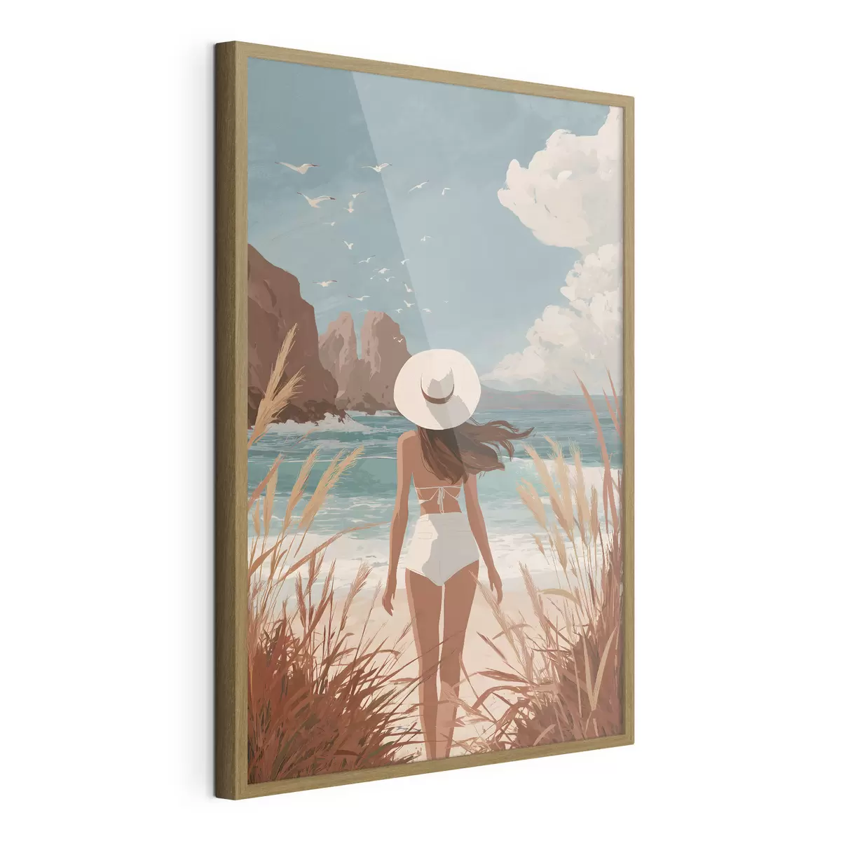 Poster La jeune fille au bord de la mer f49253