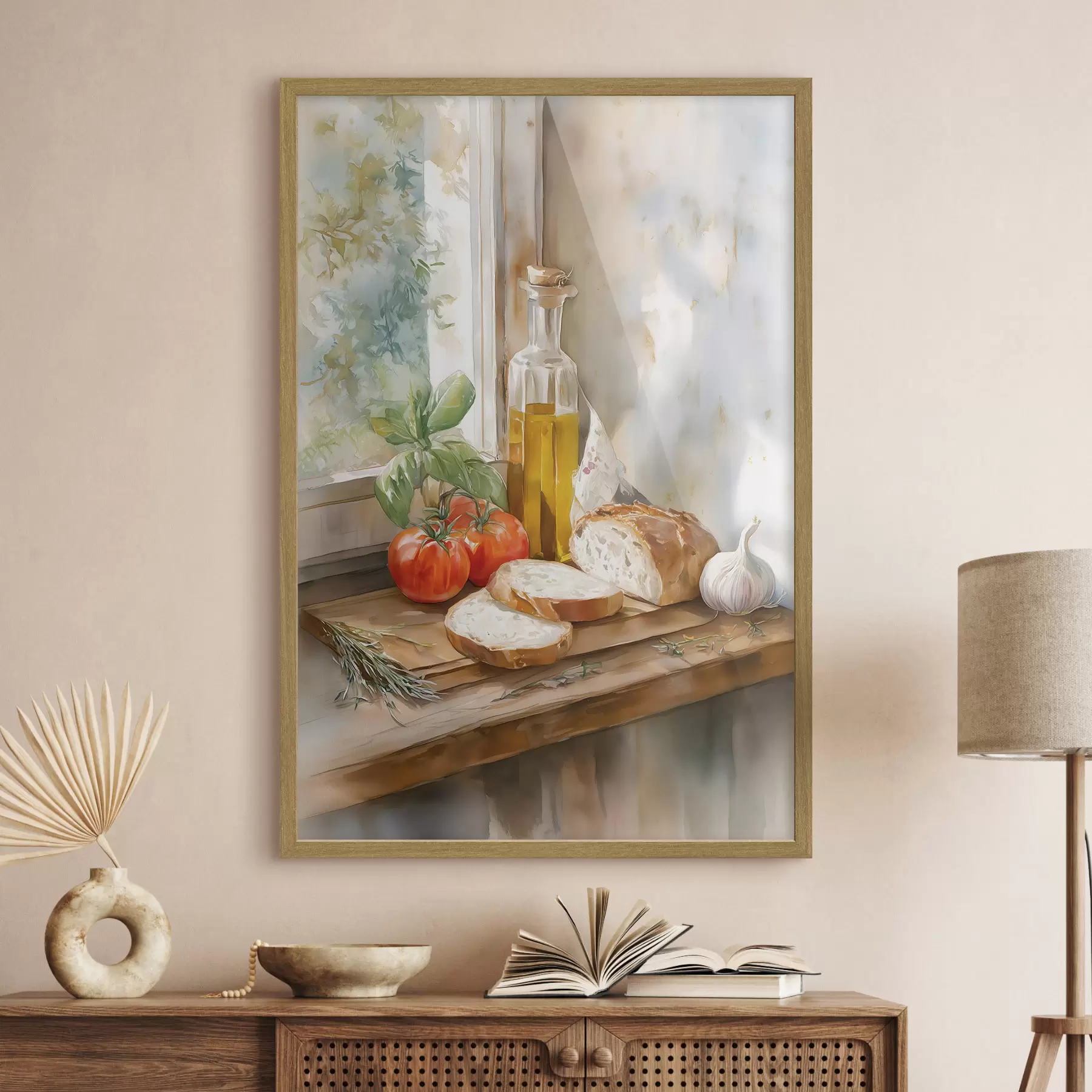 Papier peint Nature morte italienne à l'aquarelle f49255