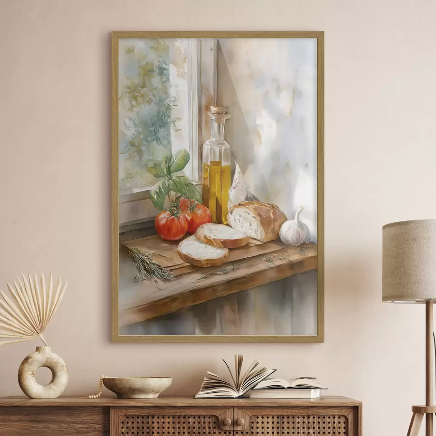 Papier peint Nature morte italienne à l'aquarelle f49255
