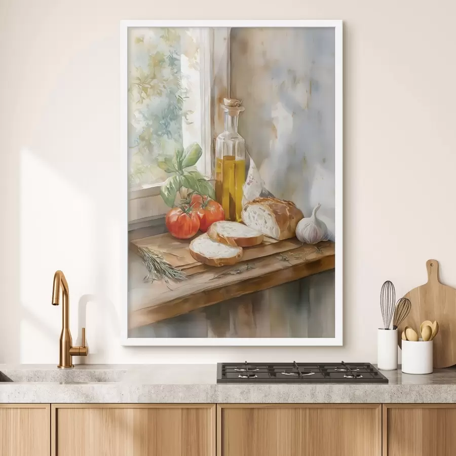 Papier peint Nature morte italienne à l'aquarelle f49255