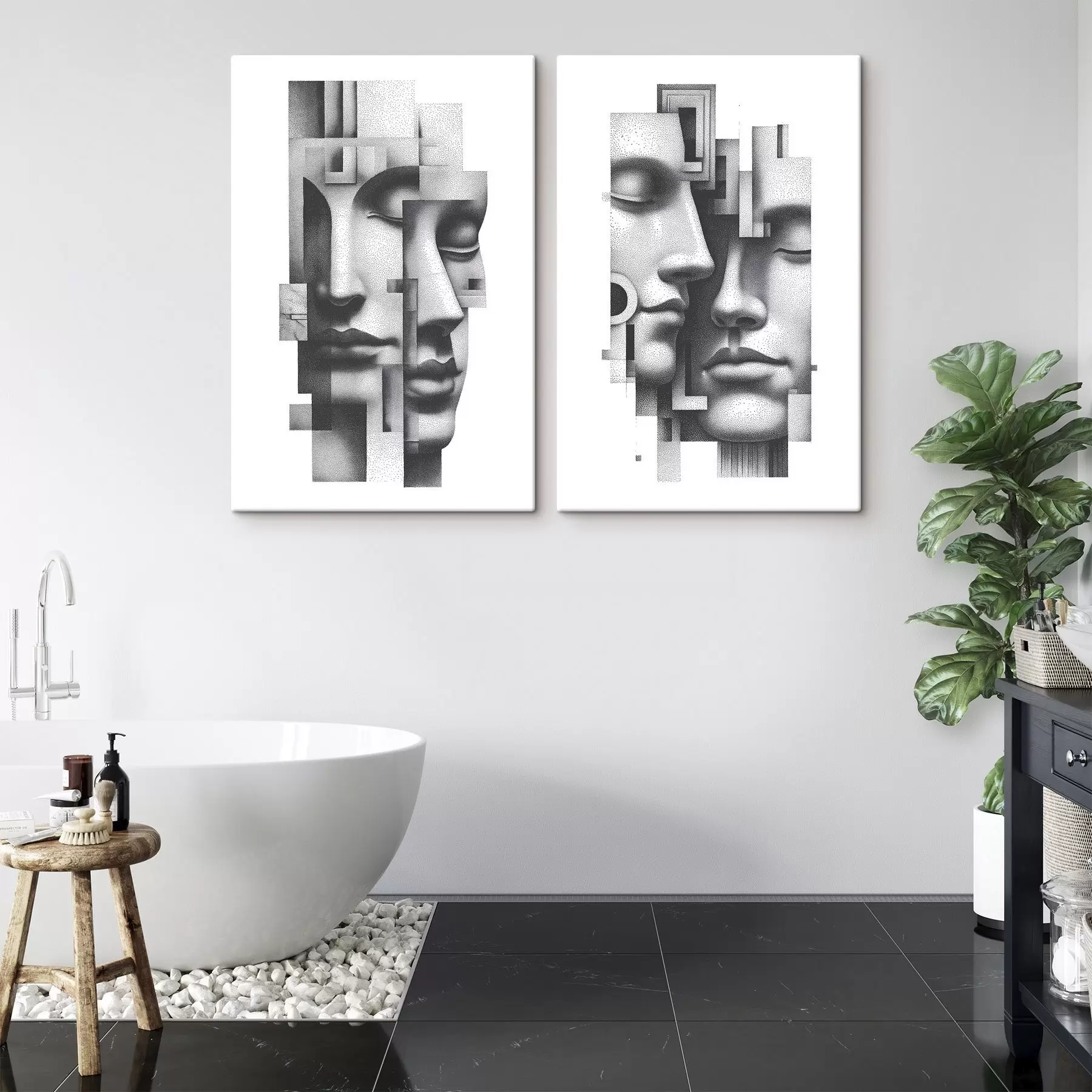 Tableau Portraits abstraits graphiques m30539