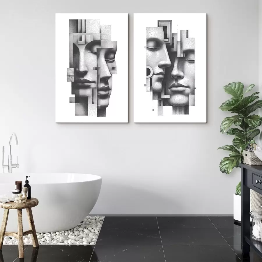 Tableau Portraits abstraits graphiques m30539