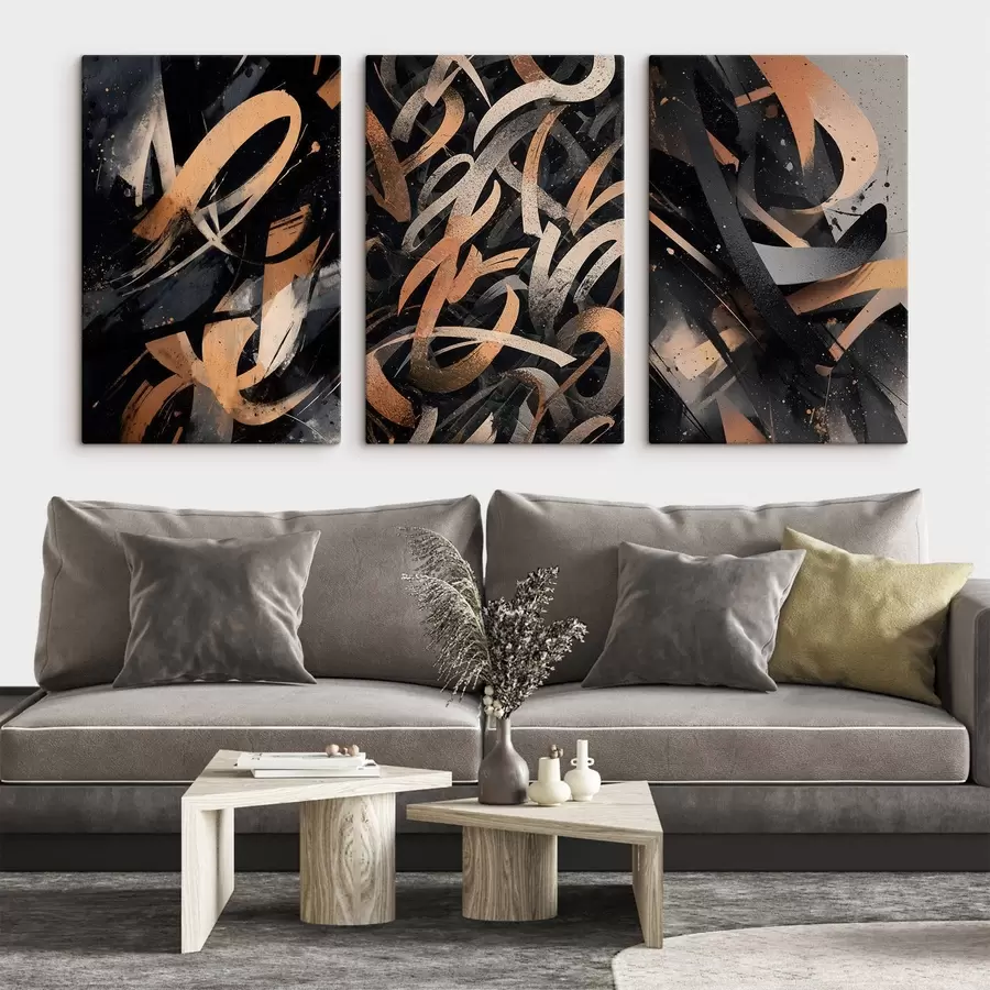 Tableau Calligraphie moderne dans le style graffiti m30541