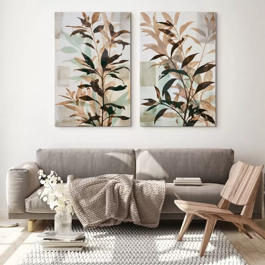 Tableau Branches et feuilles stylisées m30466