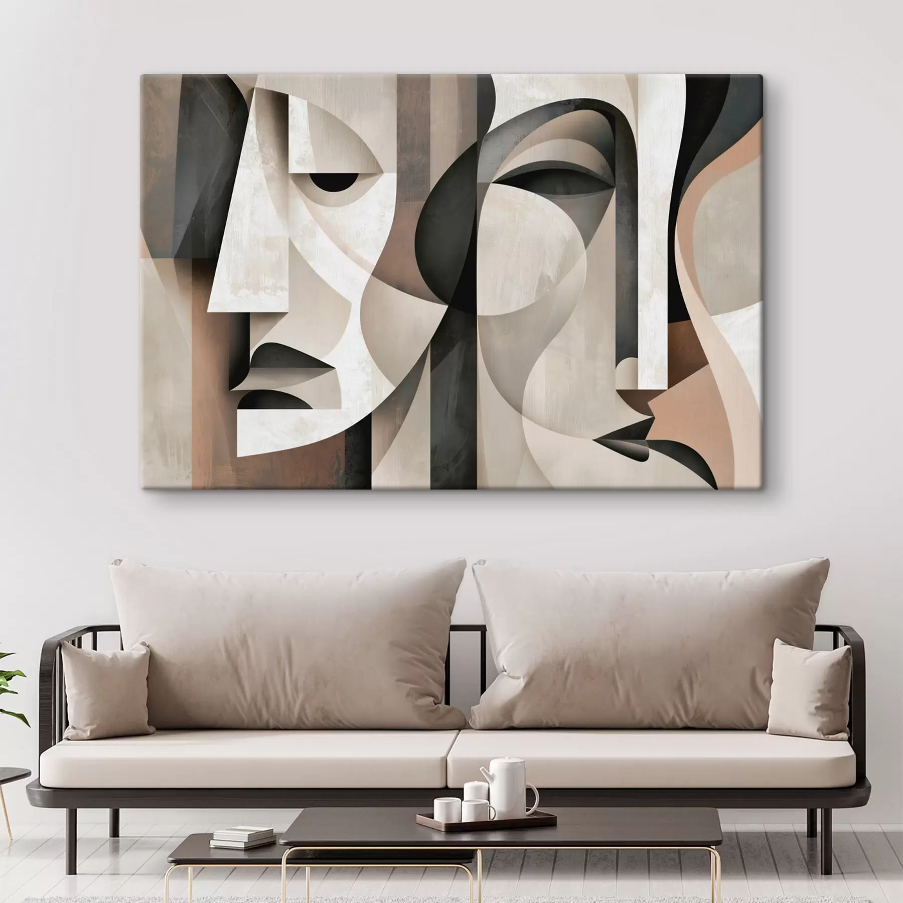 Tableau Visages abstraits s49344