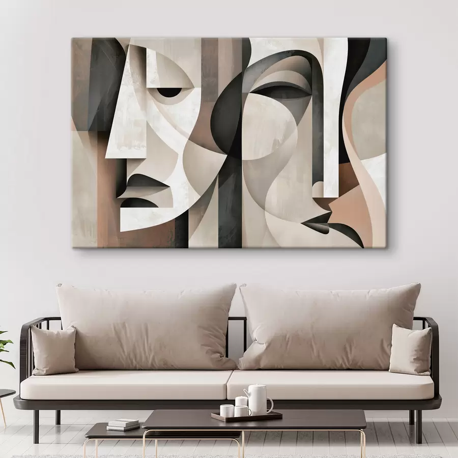 Tableau Visages abstraits s49344