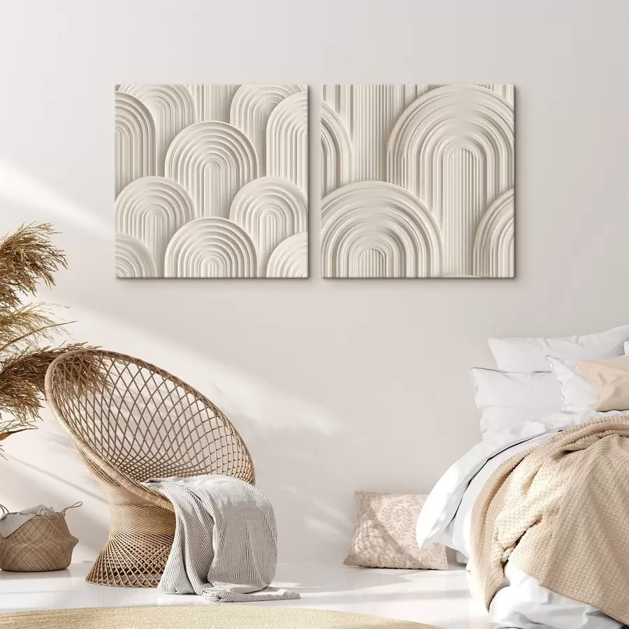 Tableau Arches décoratives en bas-relief m30540