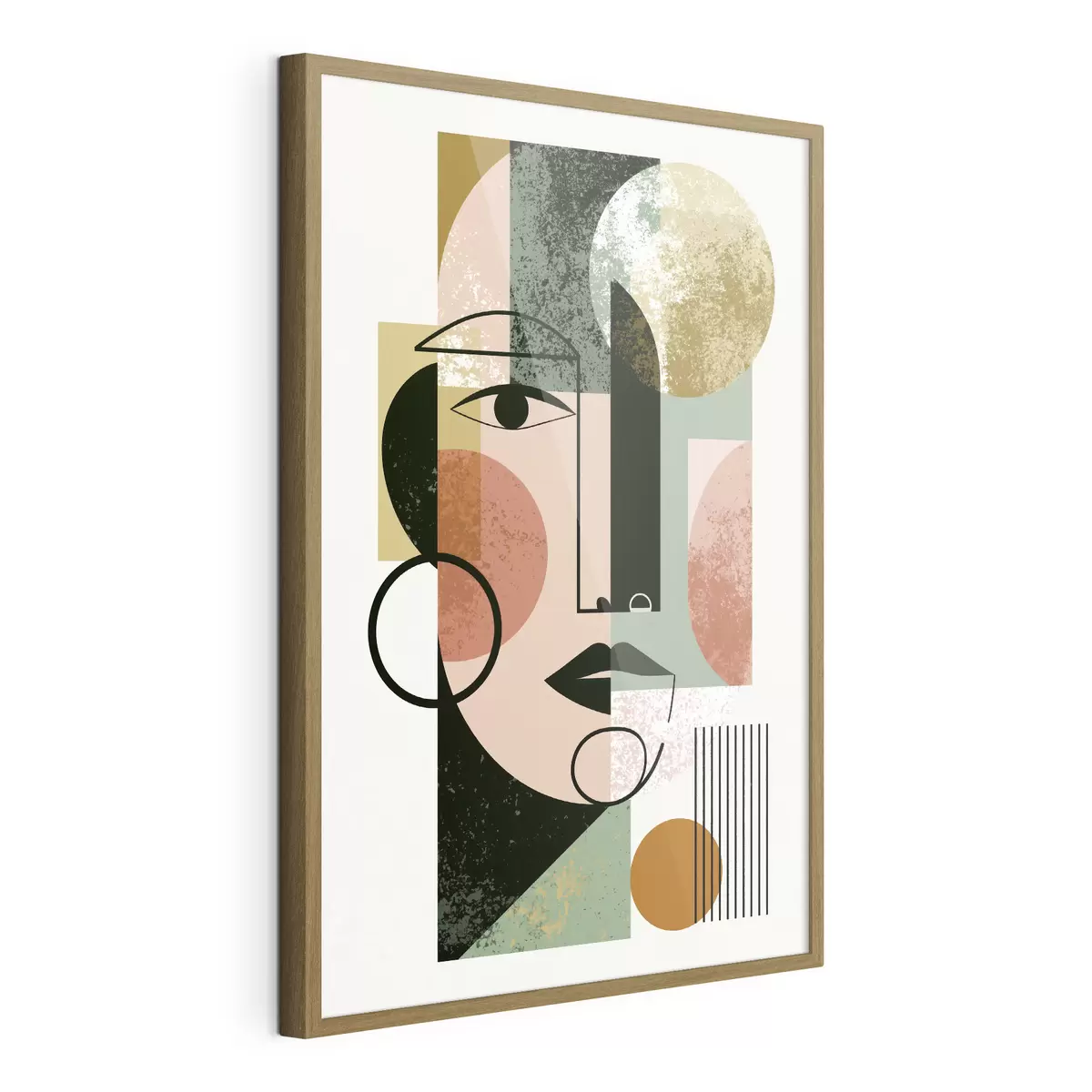 Poster Portrait abstrait avec des formes géométriques f49341