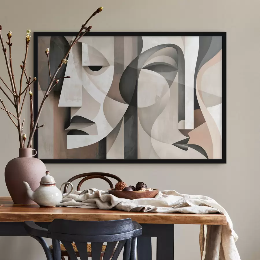 Papier peint Visages abstraits f49344