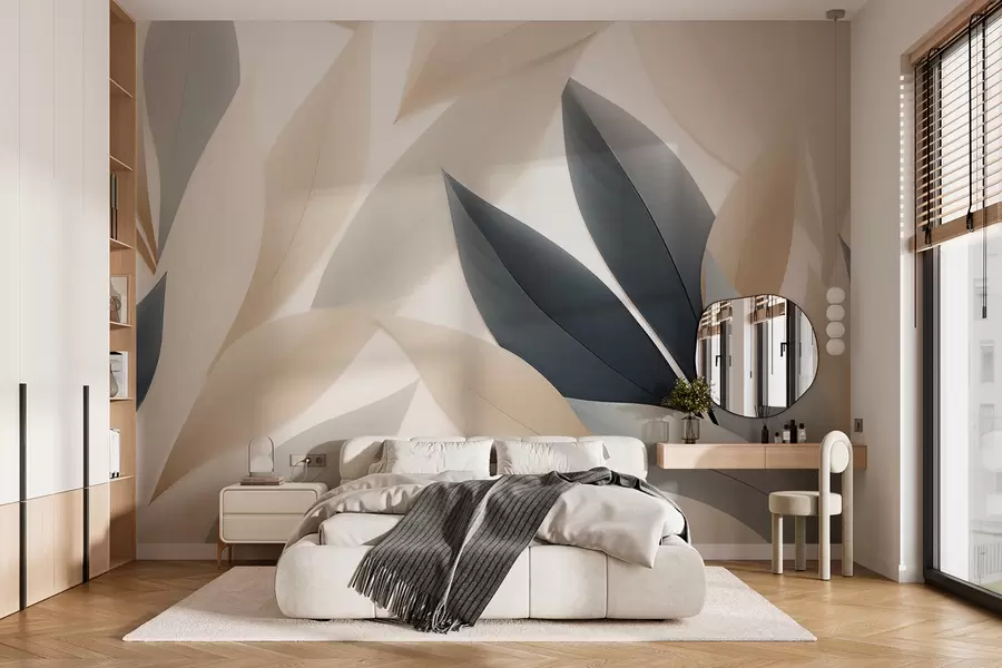 Papier peint Feuilles pointues w05203