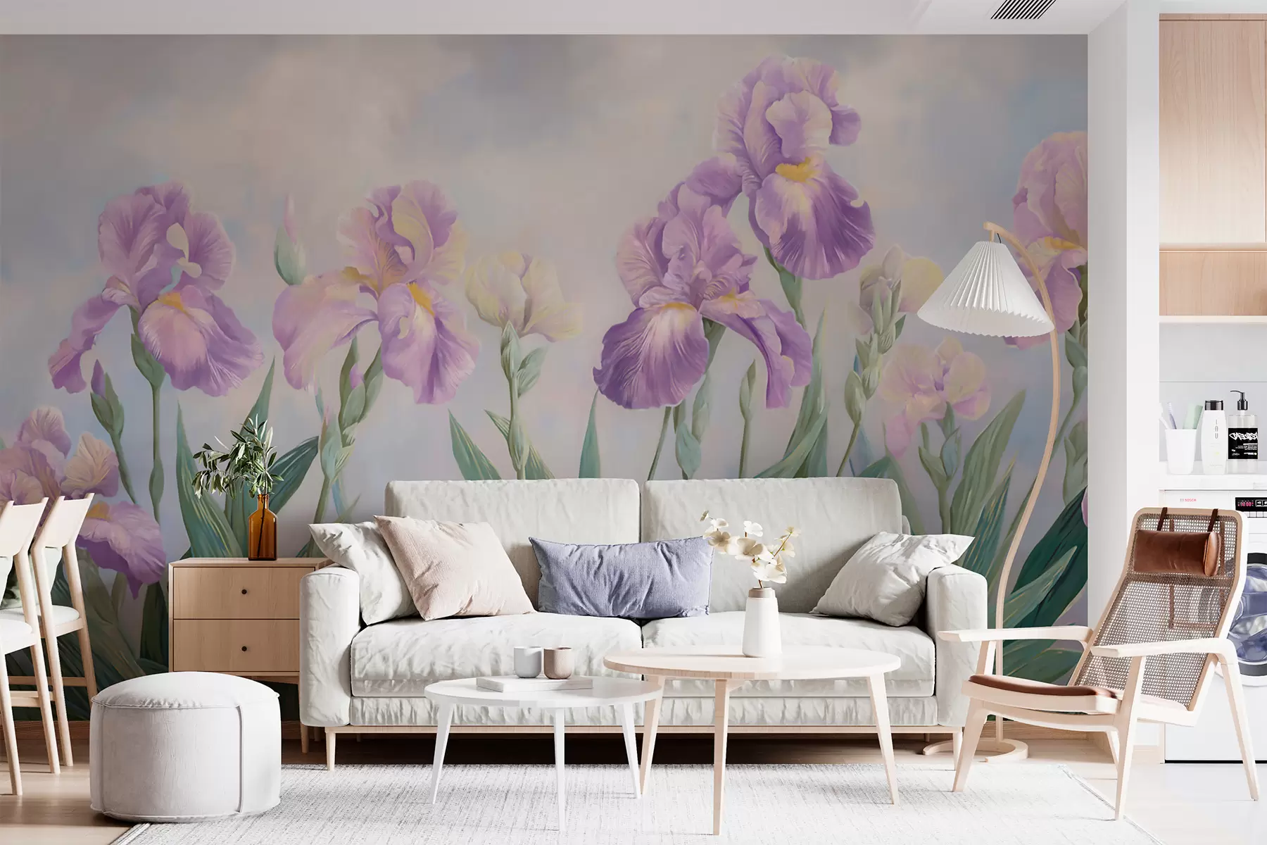 Papier peint Fleurs classiques w05646
