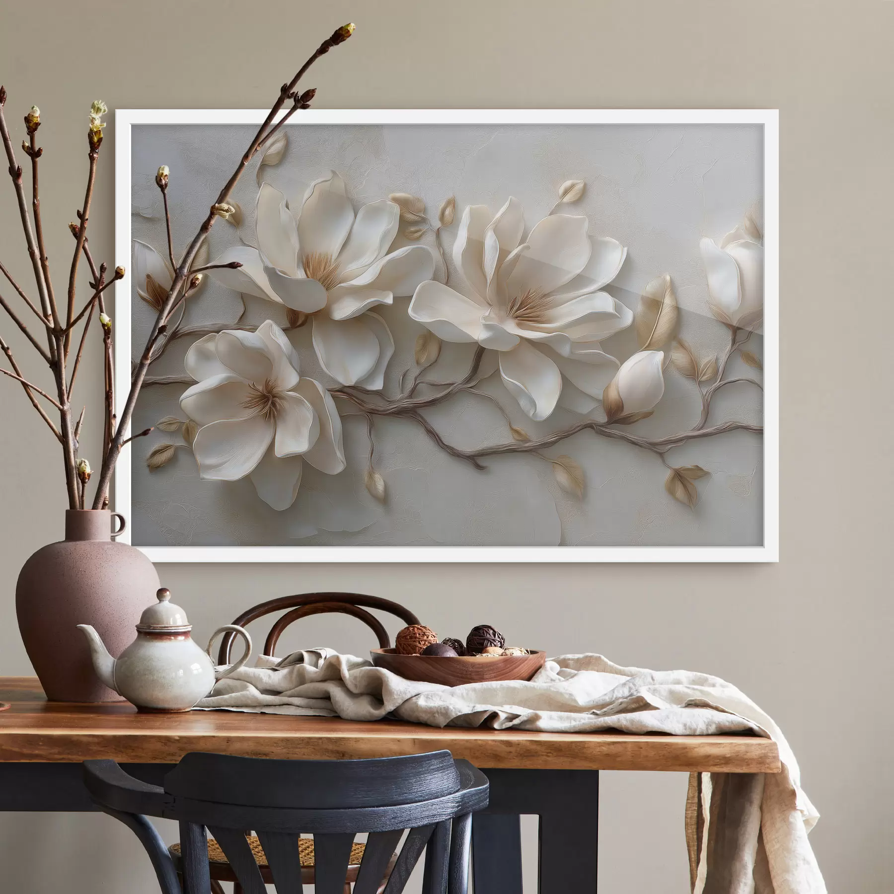 Papier peint Branche de magnolia f49407