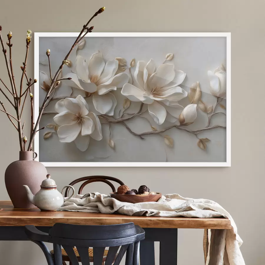 Papier peint Branche de magnolia f49407