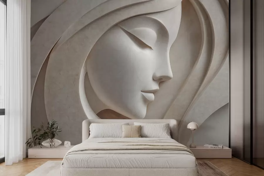 Papier peint Un profil féminin en bas-relief w05569