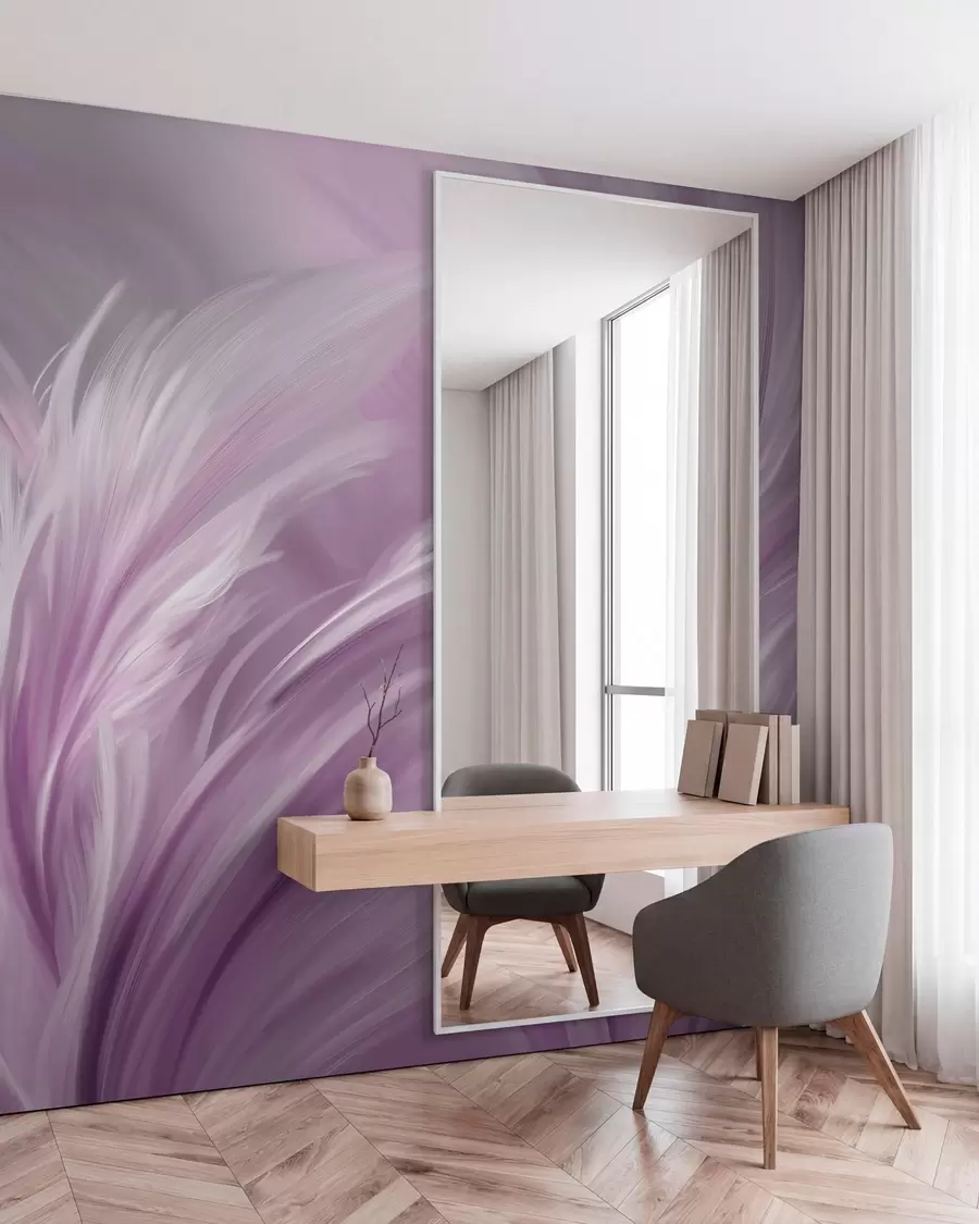 Papier peint De magnifiques plumes dans des tons de violet w05658v2
