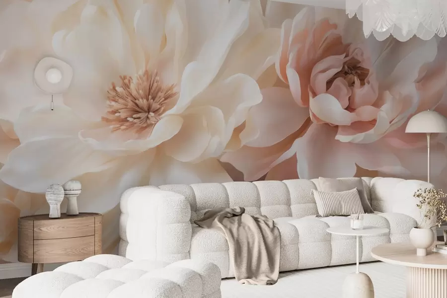 Papier peint Grandes fleurs w05633