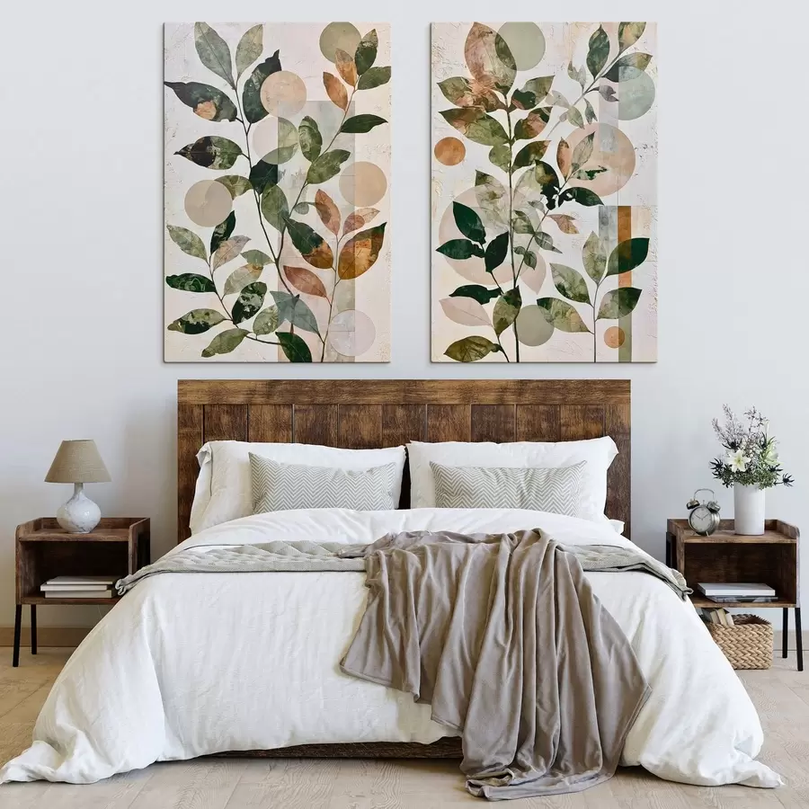 Tableau Une abstraction avec du feuillage m30530