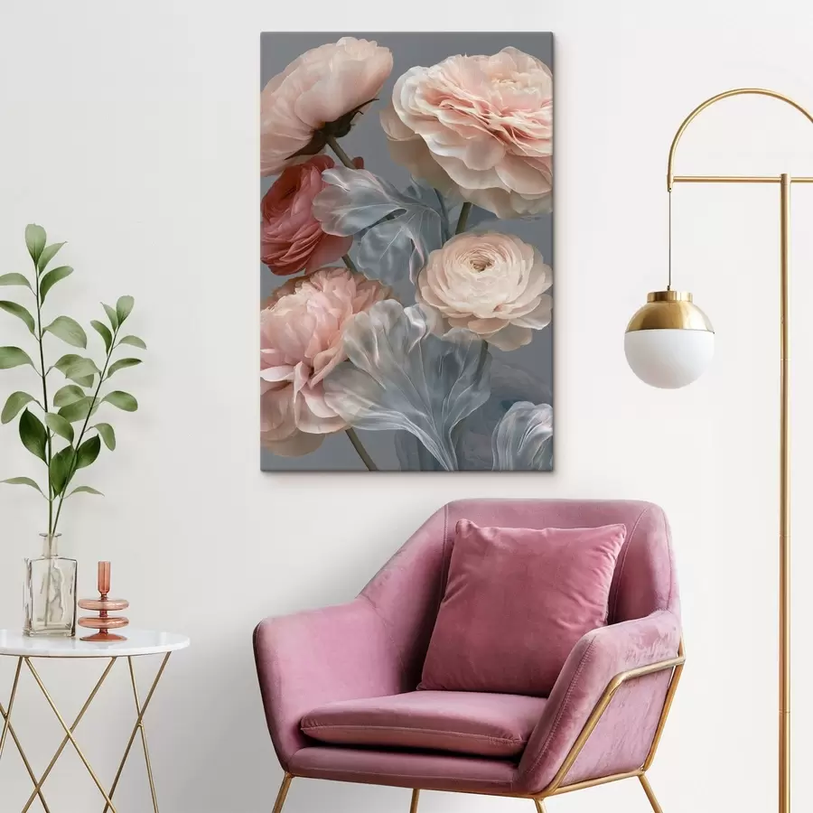 Tableau Un bouquet de fleurs abstraites s49367