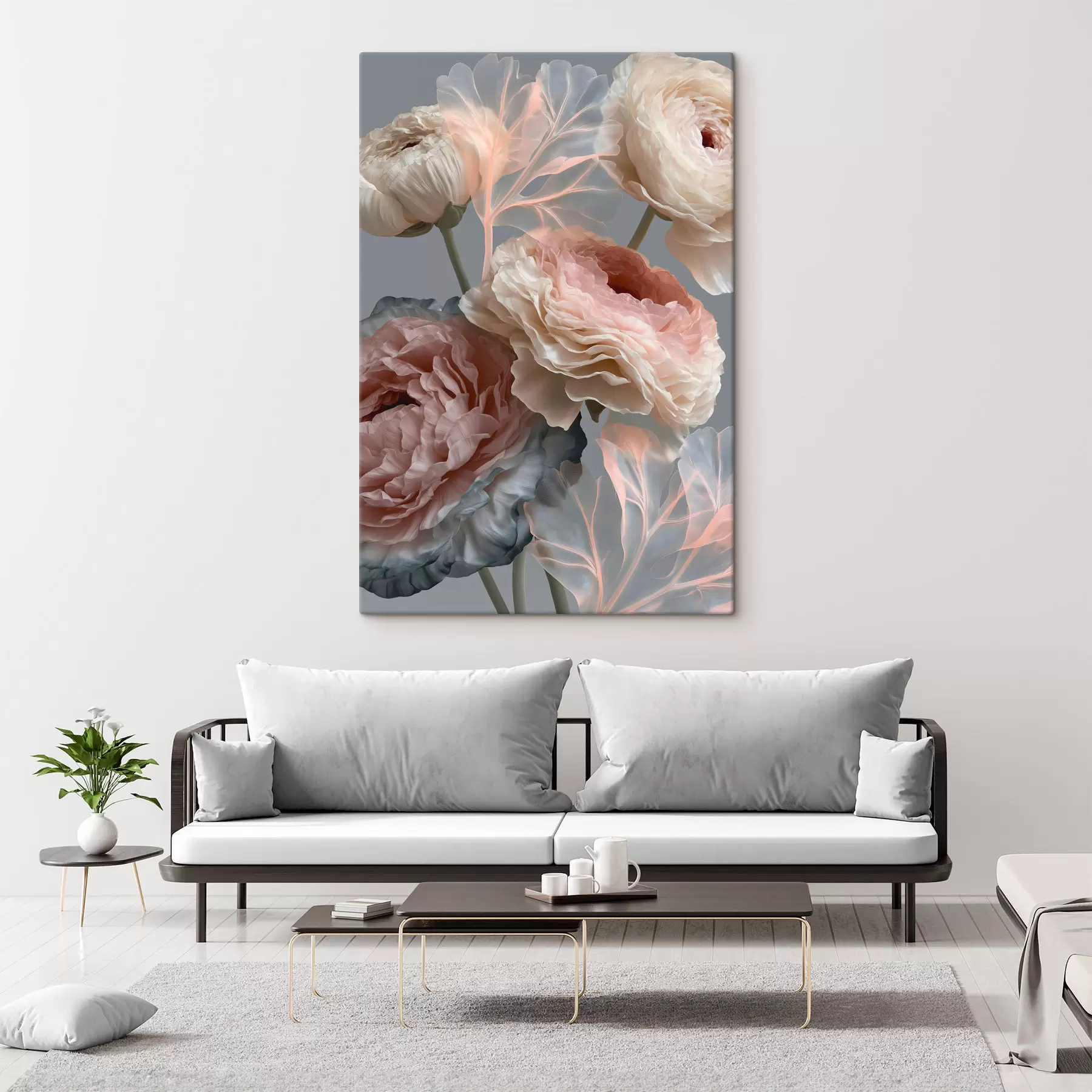 Tableau Un bouquet de fleurs abstraites s49368
