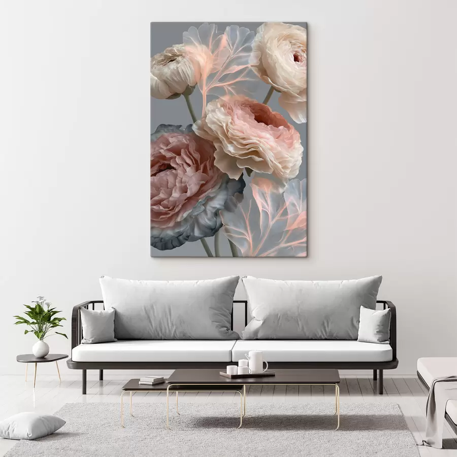 Tableau Un bouquet de fleurs abstraites s49368