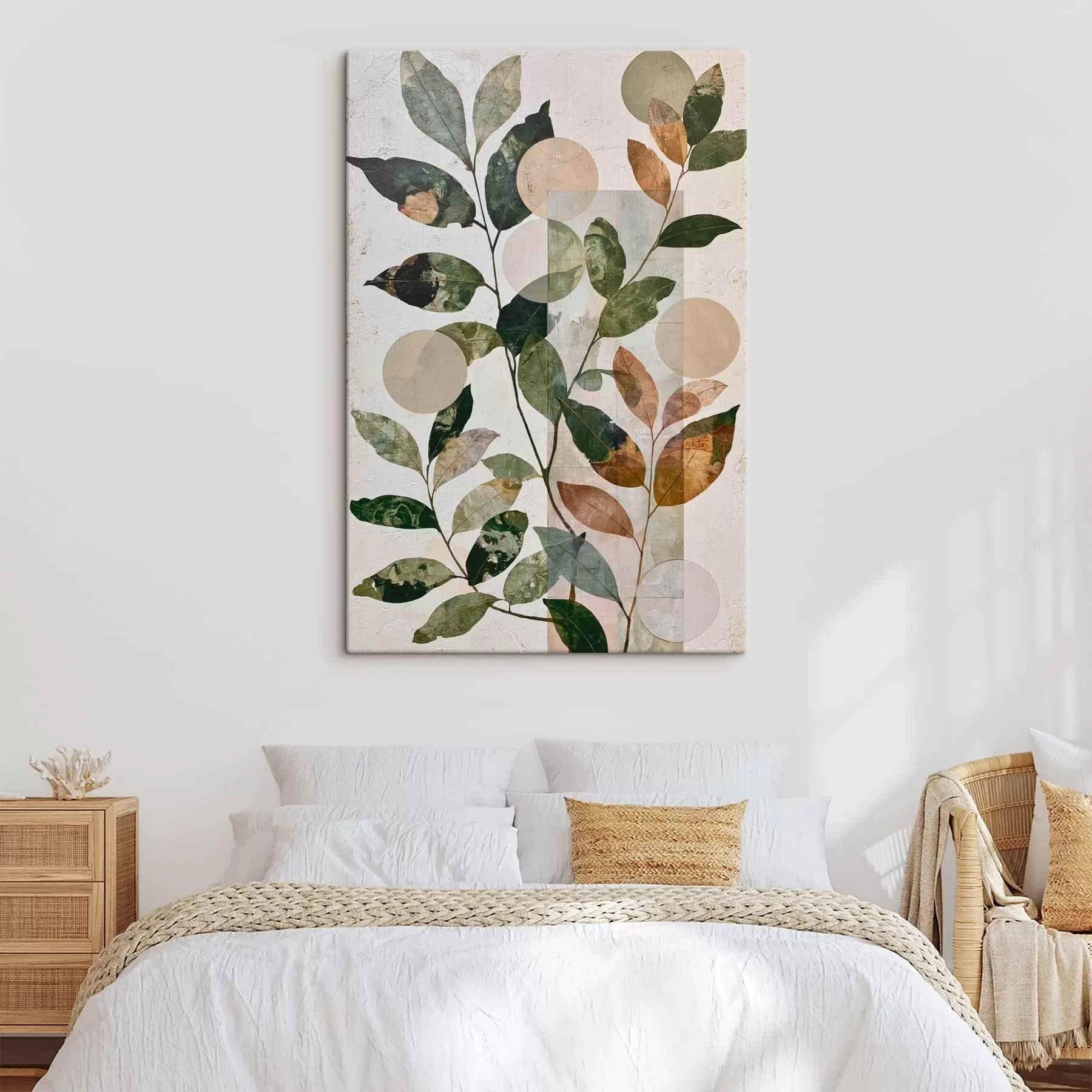 Tableau Une abstraction avec du feuillage s49412