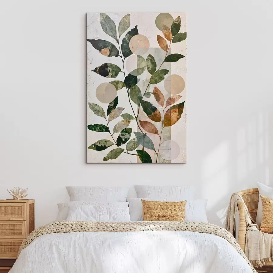 Papier peint Une abstraction avec du feuillage s49412