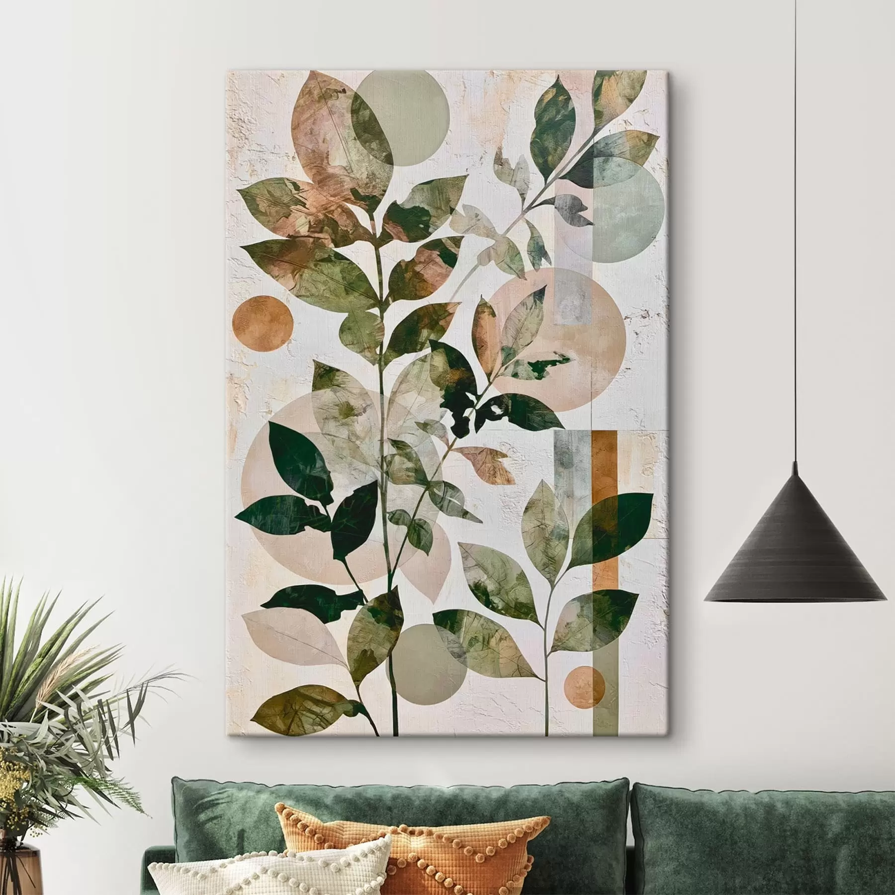 Tableau Une abstraction avec du feuillage s49413
