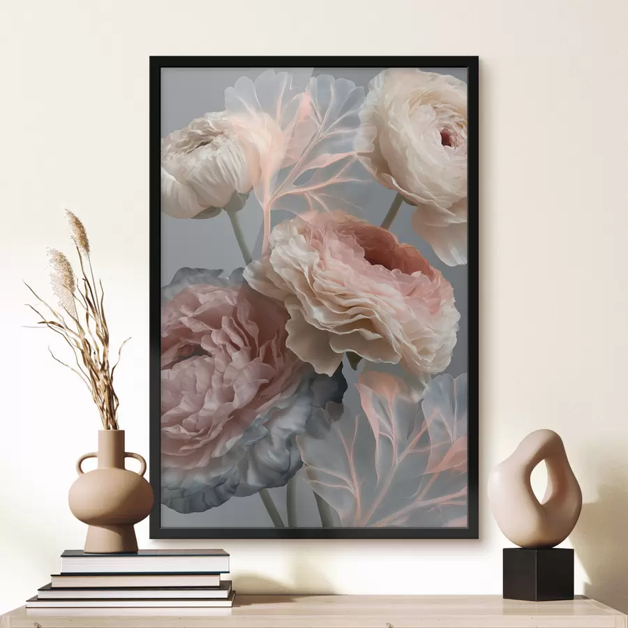 Papier peint Un bouquet de fleurs abstraites f49368