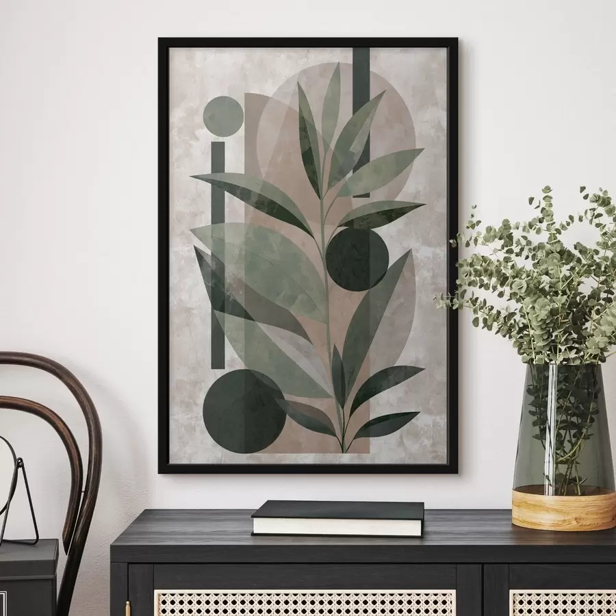 Papier peint Une composition abstraite avec des feuilles f49414