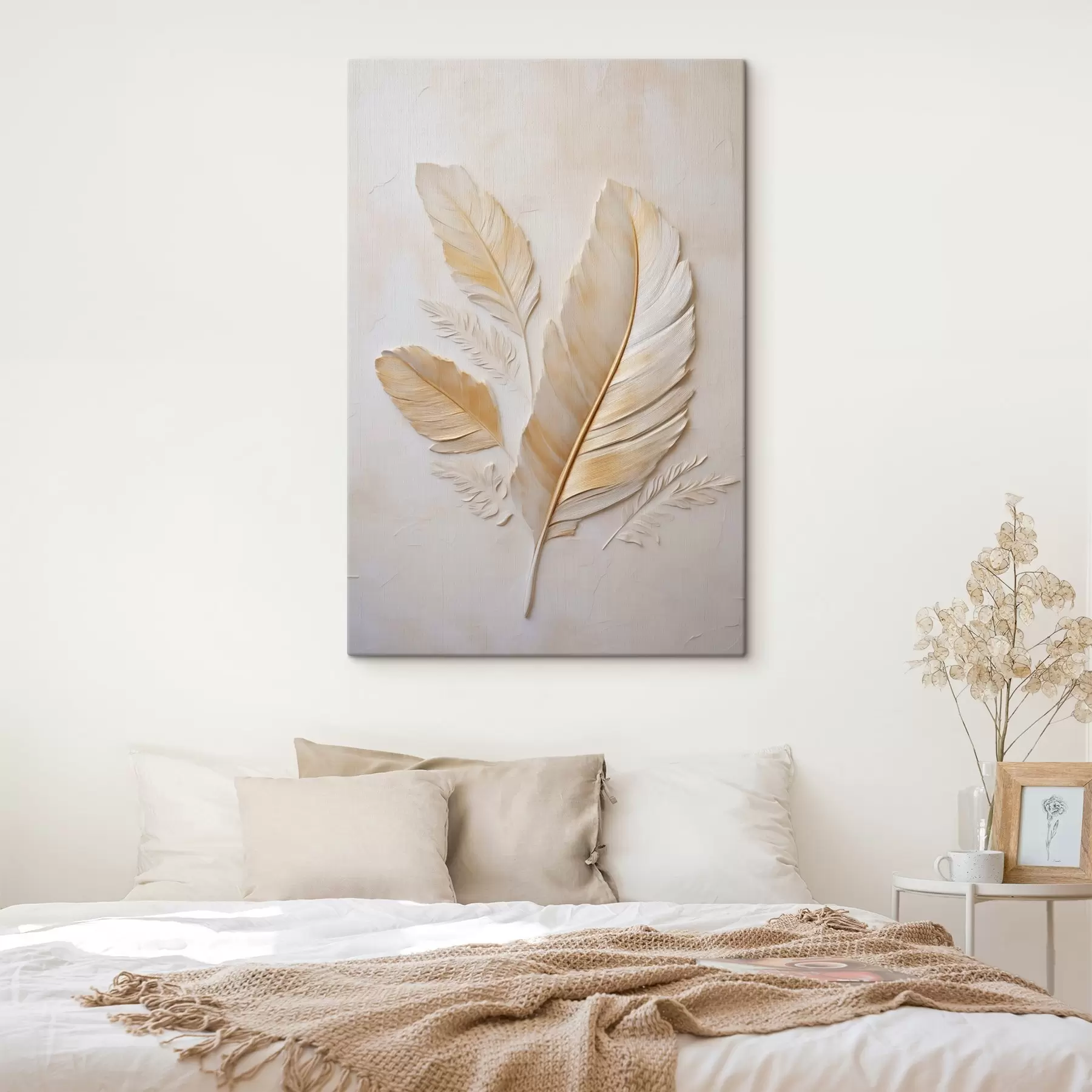 Tableau Image de plumes décoratives à plat s49388