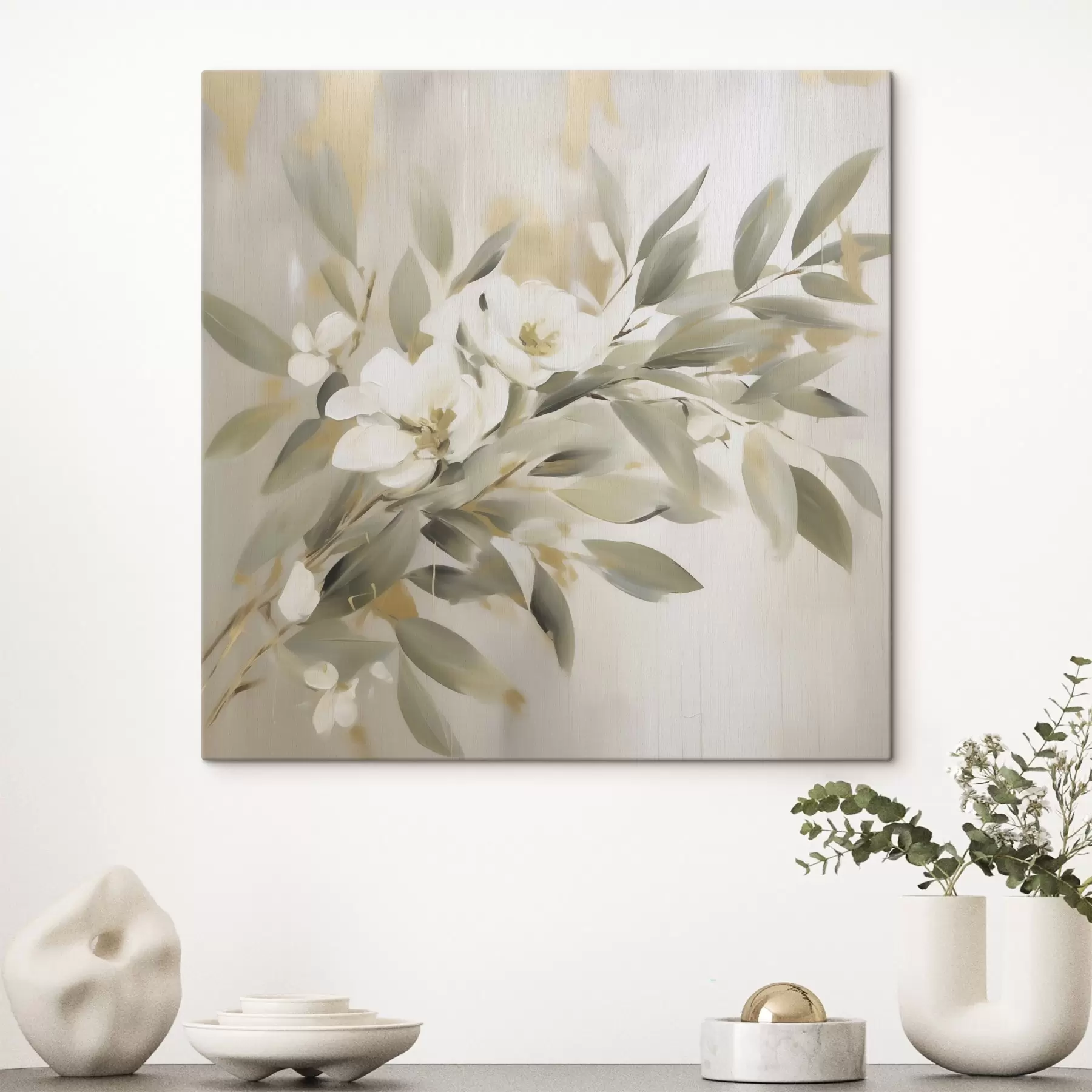 Tableau Imitation abstraite de branches dans la peinture s49394
