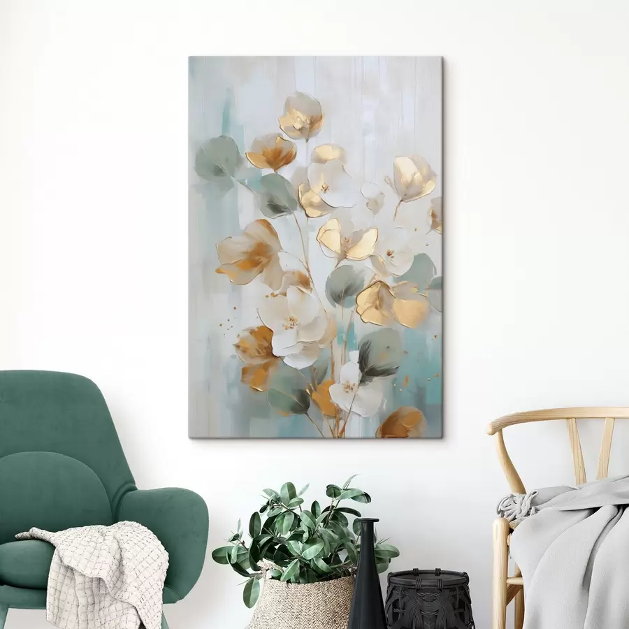 Tableau Branches abstraites avec un feuillage imitant la peinture s49399