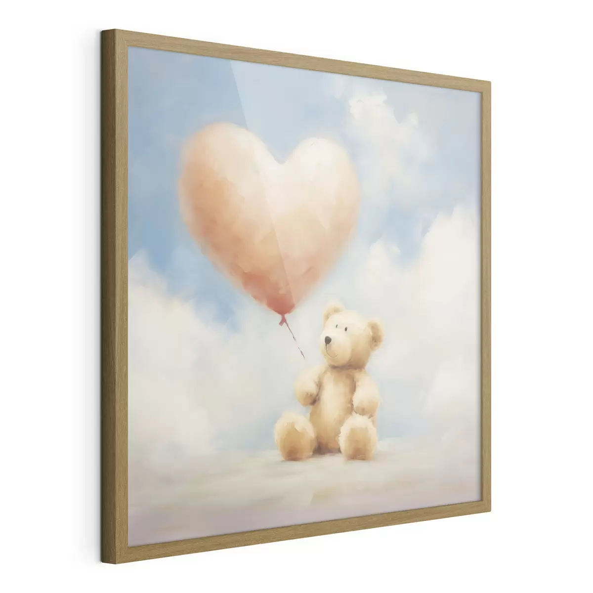 Poster Peinture représentant un ours et un cœur f49396