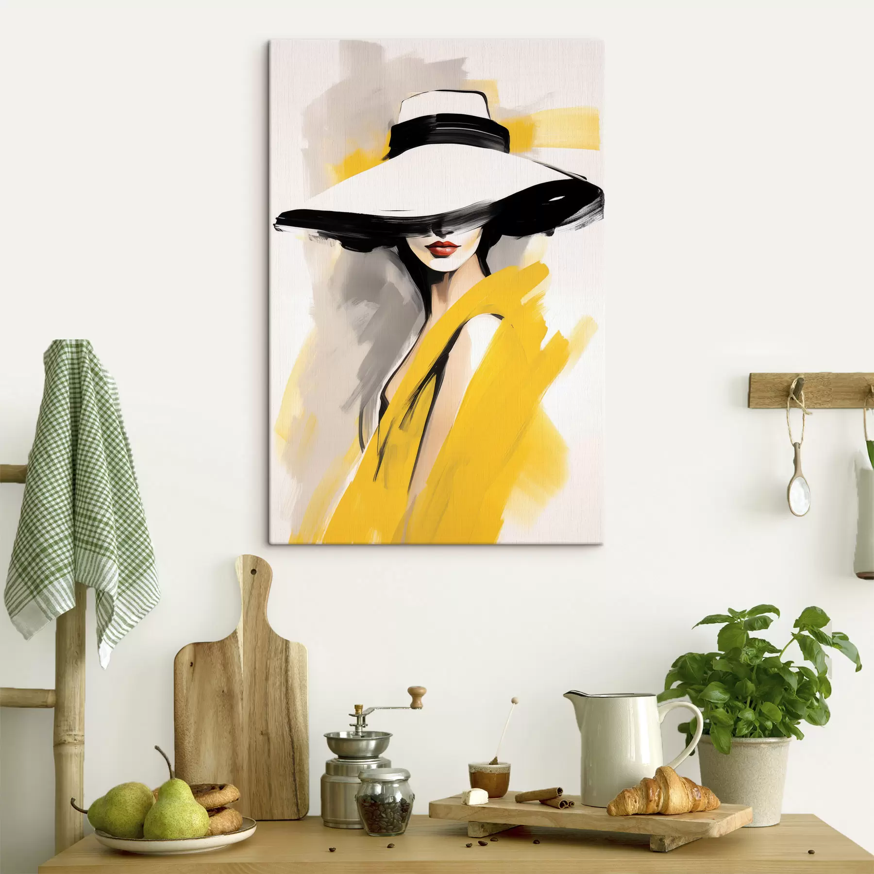 Tableau Femme au chapeau s49435