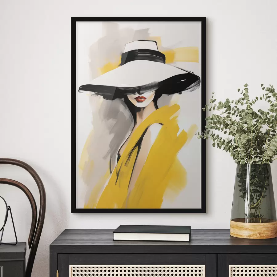 Papier peint Femme au chapeau f49435