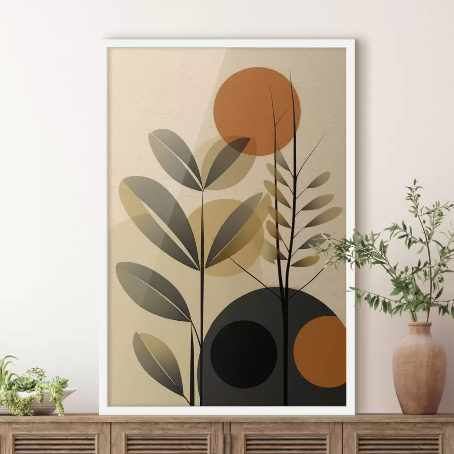 Papier peint Feuilles abstraites f49438