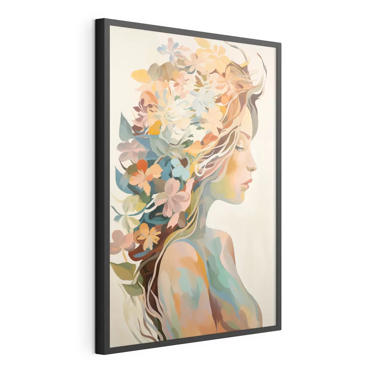 Poster Femme avec des fleurs f49451