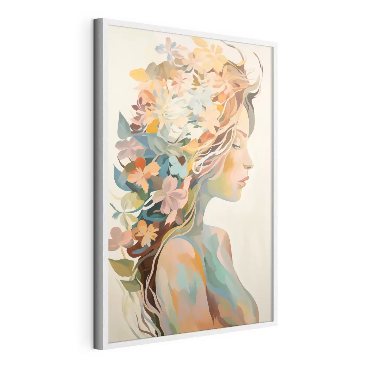 Poster Femme avec des fleurs f49451