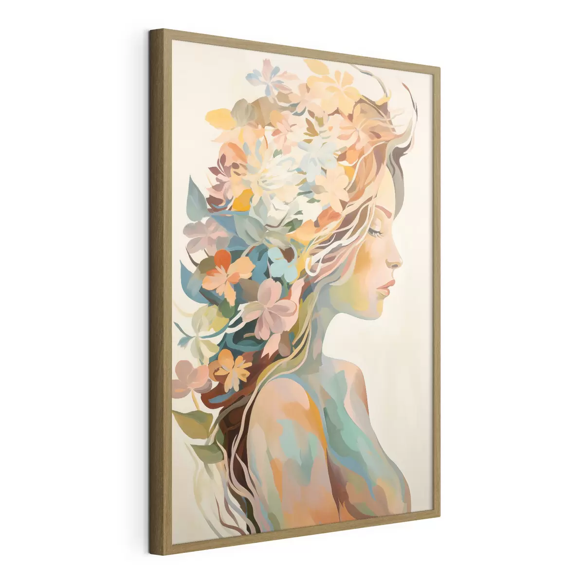 Poster Femme avec des fleurs f49451