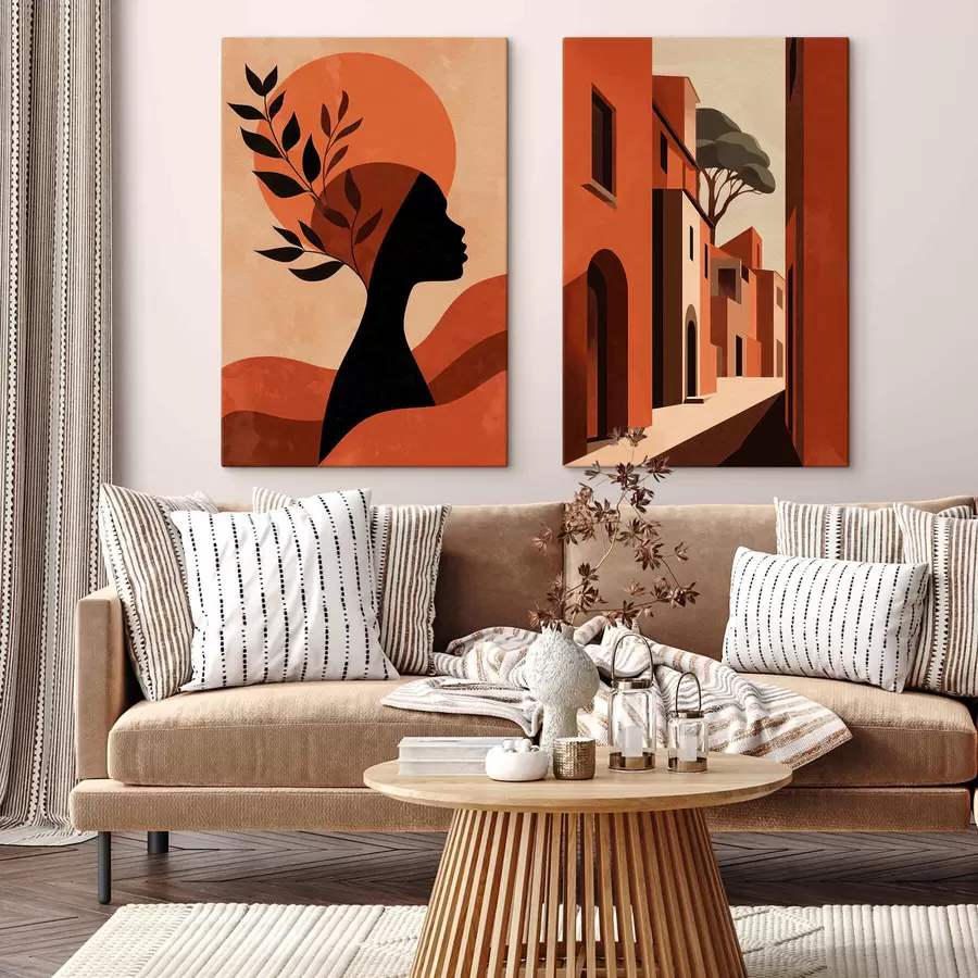 Papier peint Silhouettes et rues m30563