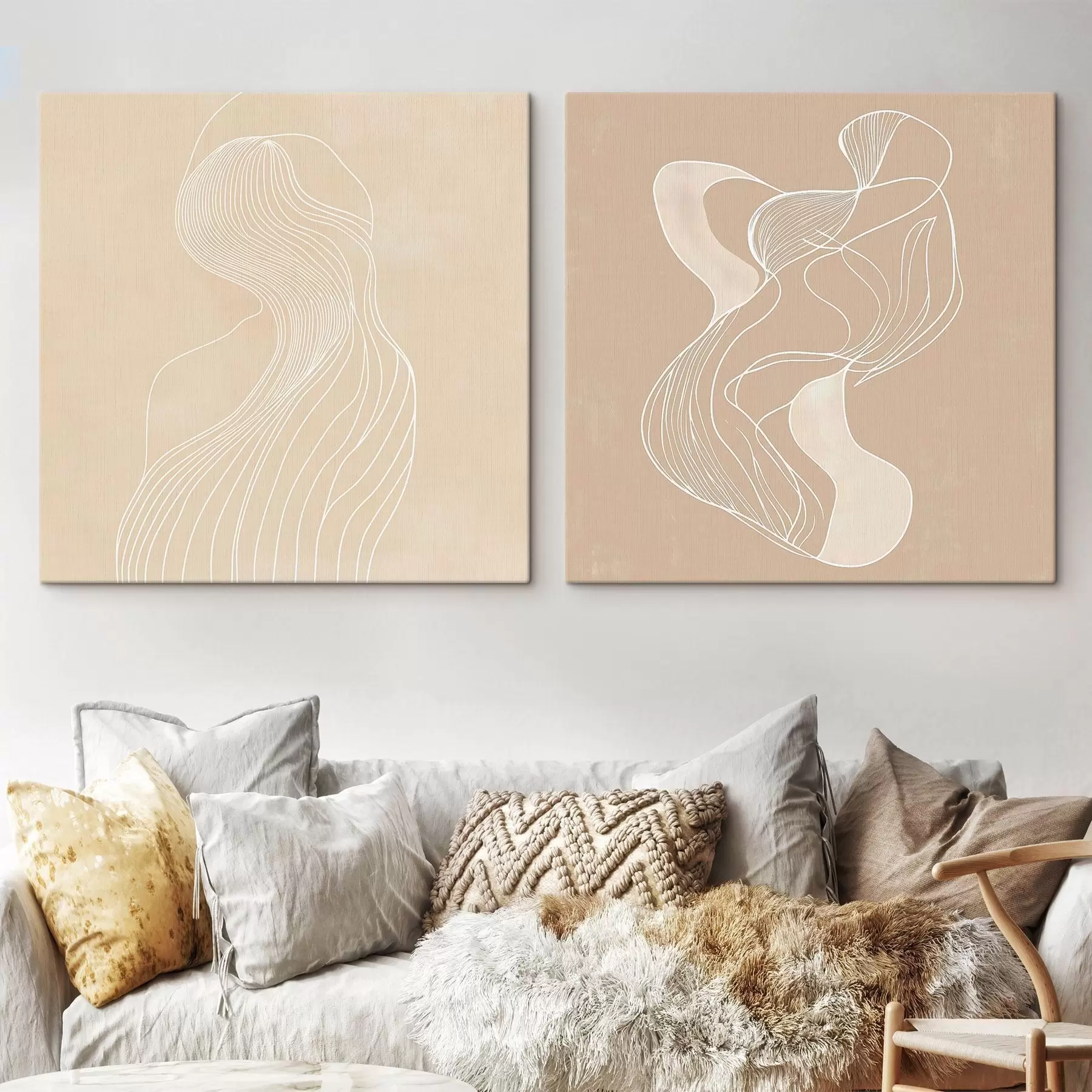 Tableau Composition aux contours fluides et à l'espace aérien m30364