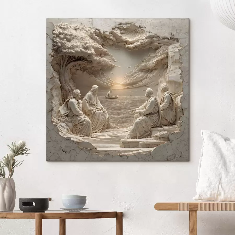 Tableau Motifs bibliques en bas-relief s49423