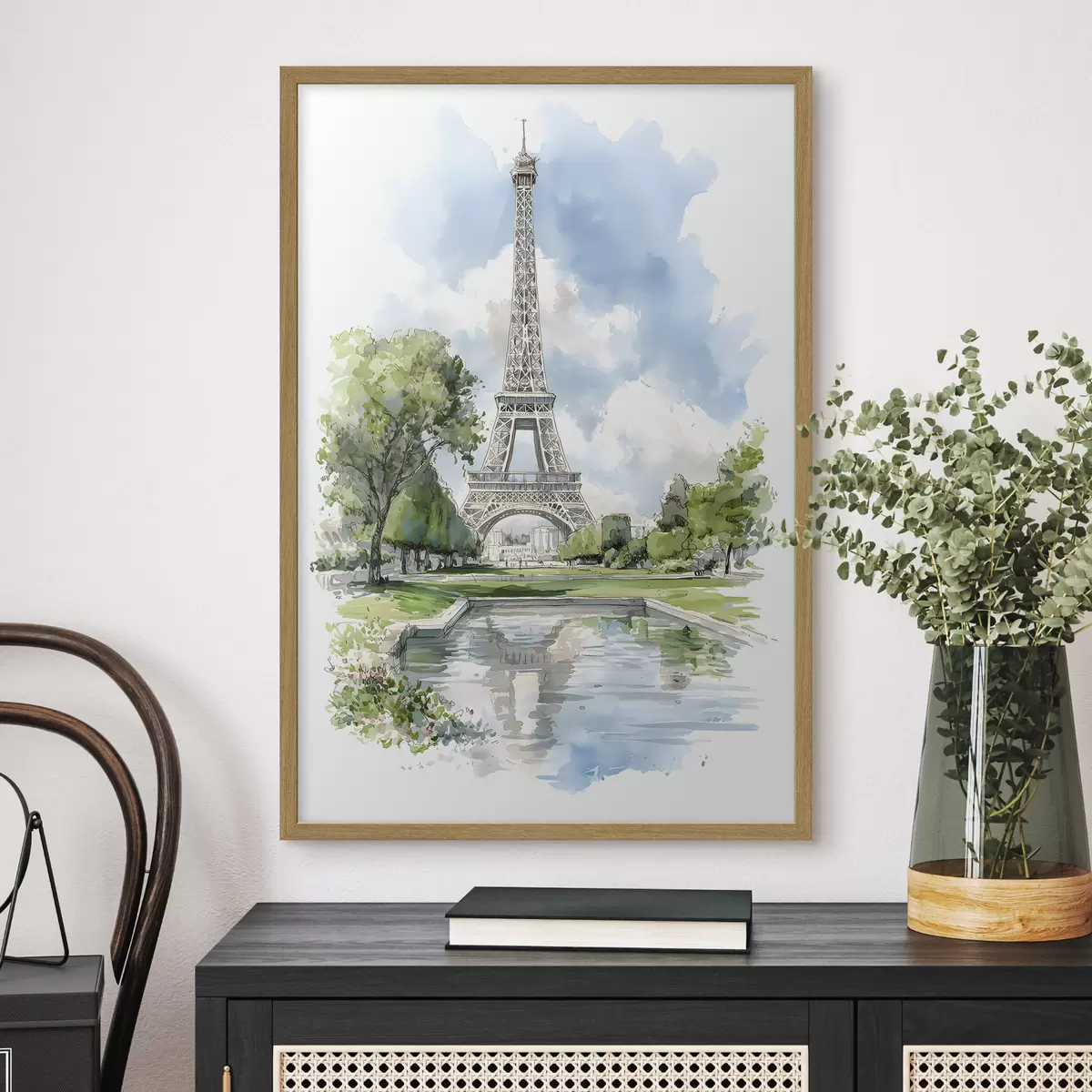 Poster La Tour Eiffel dans un style aquarelle f49424