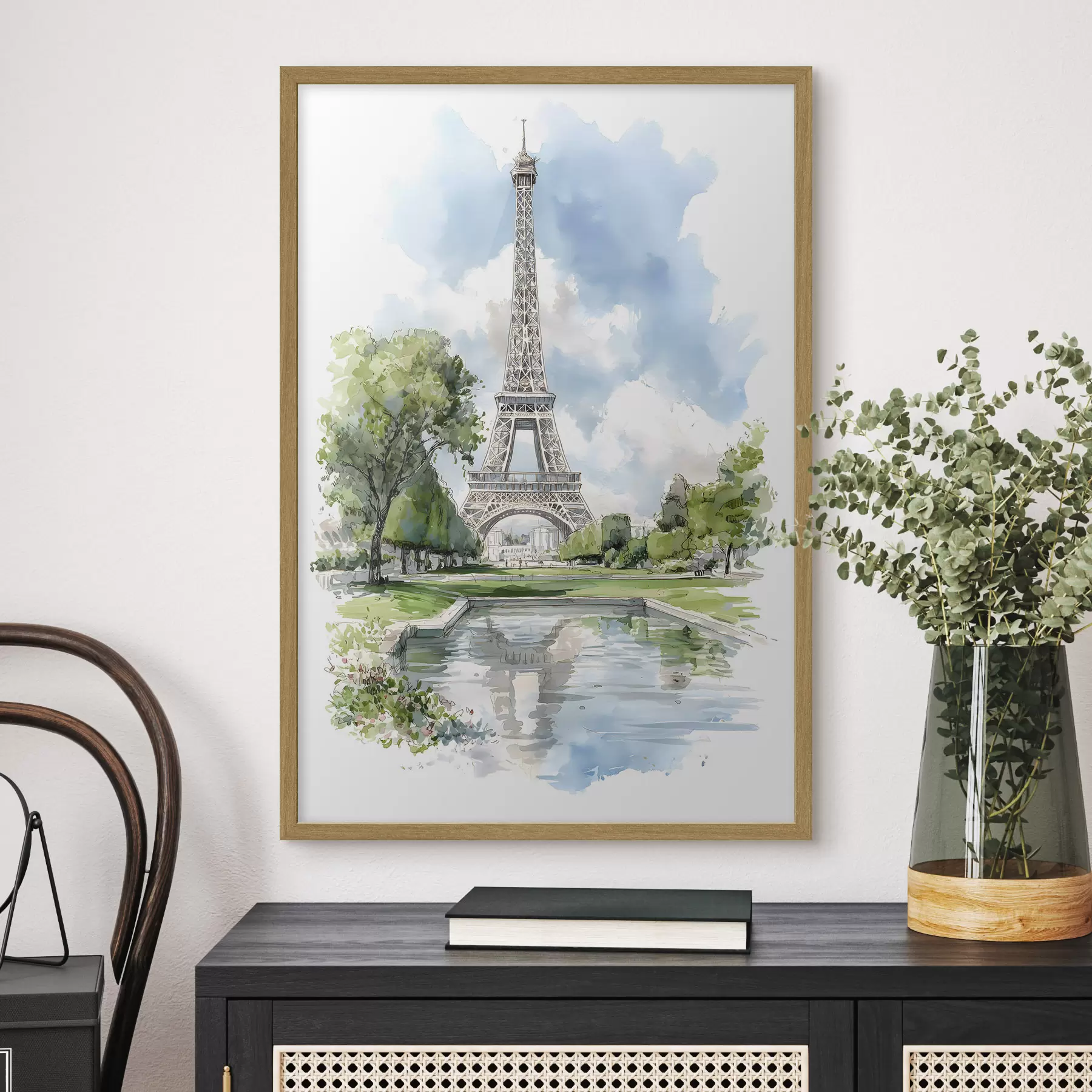 Papier peint La Tour Eiffel dans un style aquarelle f49424